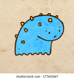 Cute Hand Drawn Vector illustration, Vintage Paper Texture Background 