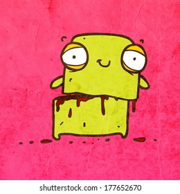 Cute Hand Drawn Vector illustration, Vintage Paper Texture Background 