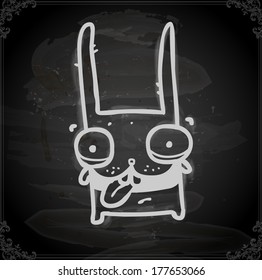 Cute Hand gezeichnete Vektorgrafik, Vintage Blackboard Textur Hintergrund. Chalkboard-Illustrationsvariante. 