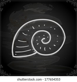 Cute Hand Drawn Vector illustration, Vintage Blackboard Texture Background. Chalkboard illustration variant. 