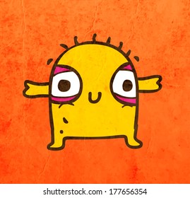 Cute Hand Drawn Vector illustration, Vintage Paper Texture Background