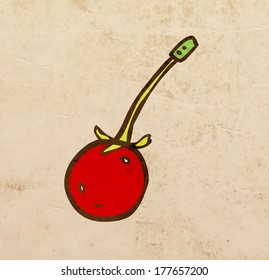 Cute Hand Drawn Vector illustration, Vintage Paper Texture Background 