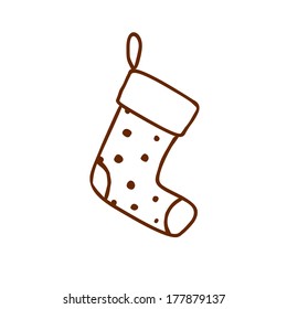 Cute Hand Drawn Vector illustration, black and white outline vector variant.