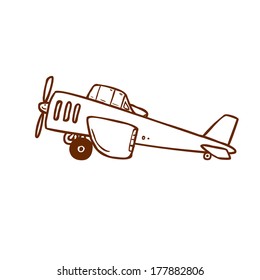 Cute Hand Drawn Vector illustration, black and white outline vector variant.