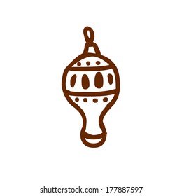 Cute Hand Drawn Vector illustration, black and white outline vector variant.