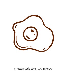 Cute Hand Drawn Vector illustration, black and white outline vector variant.
