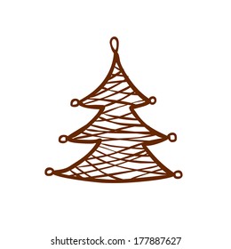 Cute Hand Drawn Vector illustration, black and white outline vector variant.