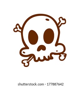 Cute Hand Drawn Vector illustration, black and white outline vector variant.