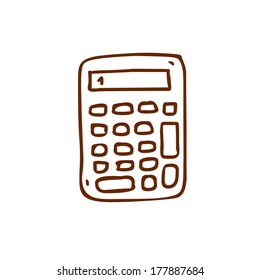 Cute Hand Drawn Vector illustration, black and white outline vector variant.