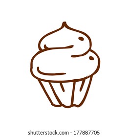 Cute Hand Drawn Vector illustration, black and white outline vector variant.