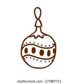 Cute Hand Drawn Vector illustration, black and white outline vector variant.