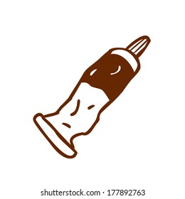 Ilustración de vectores dibujados a mano, variante vectorial de contorno en blanco y negro.