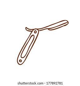 Cute Hand Drawn Vector illustration, black and white outline vector variant.