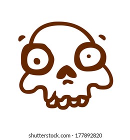 Cute Hand Drawn Vector illustration, black and white outline vector variant.
