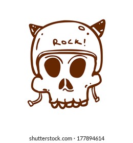 Cute Hand Drawn Vector illustration, black and white outline vector variant.