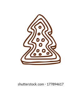Cute Hand Drawn Vector illustration, black and white outline vector variant.