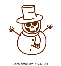Cute Hand Drawn Vector illustration, black and white outline vector variant.