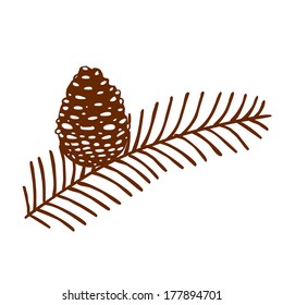 Cute Hand gezeichnete Vektorgrafik, schwarz-weißer Umriss Vektorvariante.