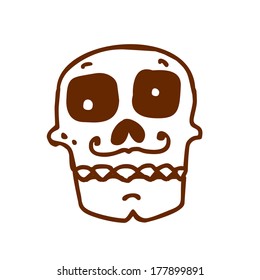 Cute Hand Drawn Vector illustration, black and white outline vector variant.
