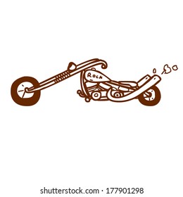 Cute Hand Drawn Vector illustration, black and white outline vector variant.