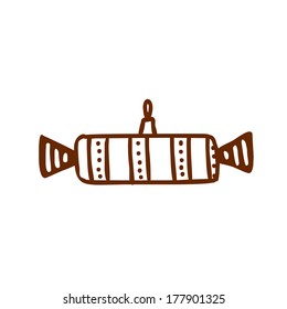 Cute Hand Drawn Vector illustration, black and white outline vector variant.