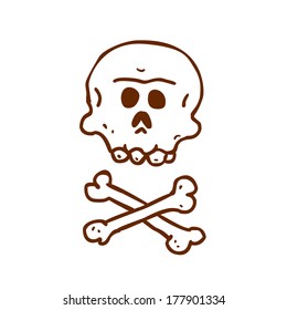 Cute Hand Drawn Vector illustration, black and white outline vector variant.