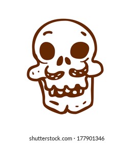 Cute Hand Drawn Vector illustration, black and white outline vector variant.
