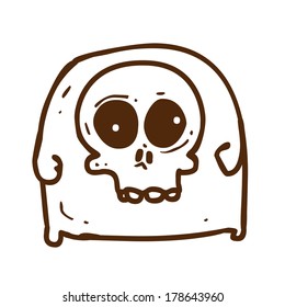 Cute Hand Drawn Vector illustration, black and white outline vector variant.