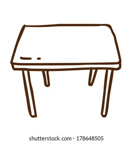 Cute Hand Drawn Vector illustration, black and white outline vector variant.