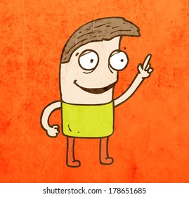 Cute Hand Drawn Vector illustration, Vintage Paper Texture Background 