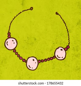 Cute-handgezeichnete Vektorgrafik, Vintage-Papier, Stoffhintergrund 
