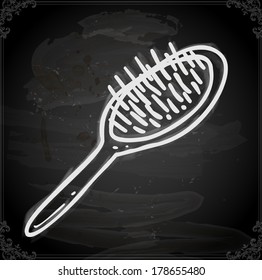 Cute Hand Drawn Vector illustration, Vintage Blackboard Texture Background. Chalkboard illustration variant.