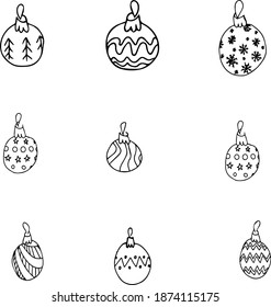 Cute hand drawn vector illustration. Winter elements for greeting cards, posters, stickers and seasonal design. Isolated on white background