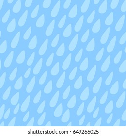 Cute hand drawn vector water drops. Seamless vector pattern