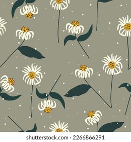 Cute hand drawn vintage floral pattern seamless  background vector illustration for fashion,fabric,wallpaper and print design
