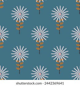 Cute hand drawn vintage floral pattern seamless  background vector illustration for fashion,fabric,wallpaper and print design
