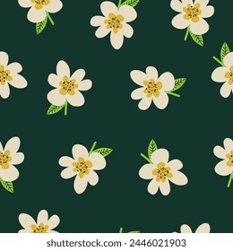 Cute hand drawn vintage floral pattern seamless  background vector illustration for fashion,fabric,wallpaper and print design
