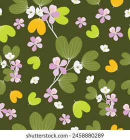 Cute hand drawn vintage floral pattern seamless  background vector illustration for fashion,fabric,wallpaper and print design
