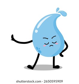 Cute Hand Drawn Water Drop Nope Stop Talking