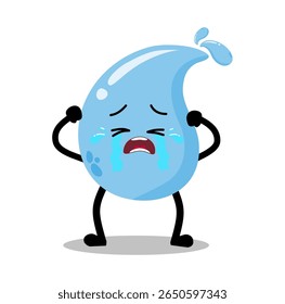 Cute Hand Drawn Water Drop Crying Out Loud