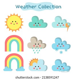 Cute hand drawn weather collection