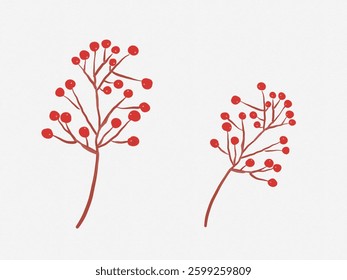 Cute hand drawn wind berries