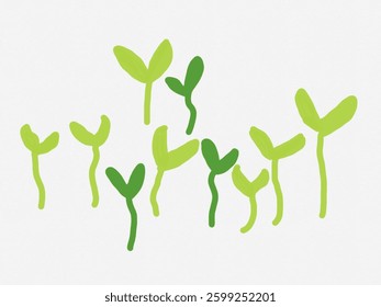 Cute hand drawn wind grass