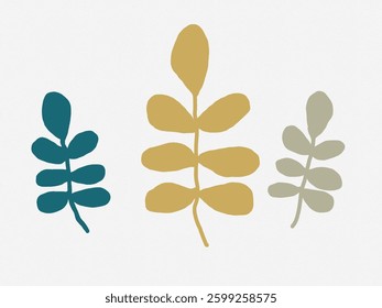 Cute hand drawn wind green grass design