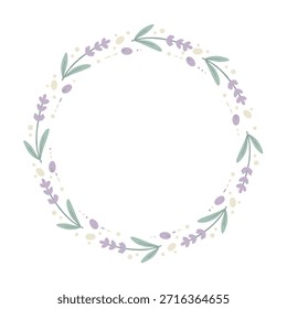 Linda corona dibujada a mano con Elementos florales simples