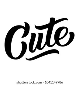 Cute Hand Lettering Custom Typography Retro Stock Vector (Royalty Free ...