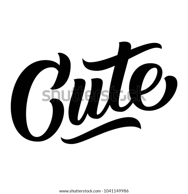 Cute Hand Lettering Custom Typography Retro Stock Vector (royalty Free 