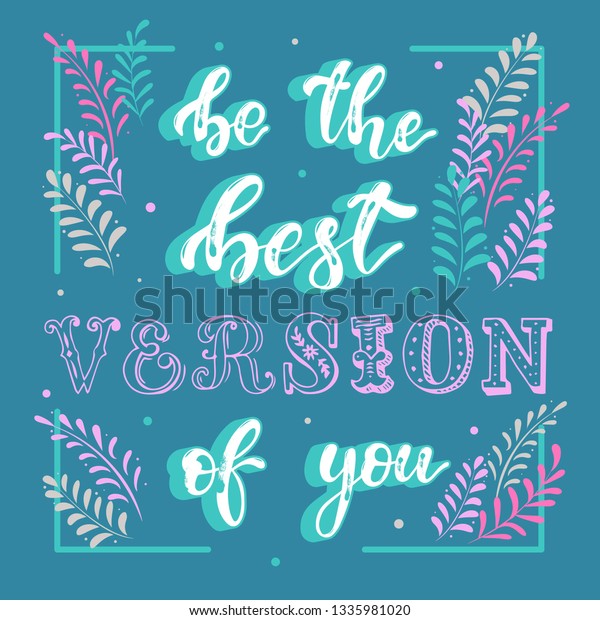 Cute Hand Lettering Inspirational Quote Be Stock Vector (Royalty Free ...