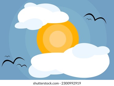 fondo de verano de diseño plano hecho a mano