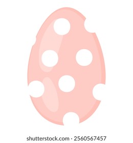 Cute hand painted easter egg isolated on white background. Design elements for easter holiday cards. Pastel easter egg with different patterns